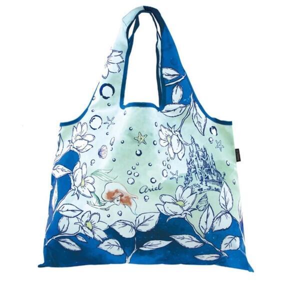 Disney Other - Disney Ariel Reusable Shopping Tote Bag Compact Little Mermaid Princess Navy
